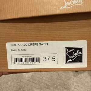 Christian Louboutin Nooka 100 Black Crepe Satin Heels